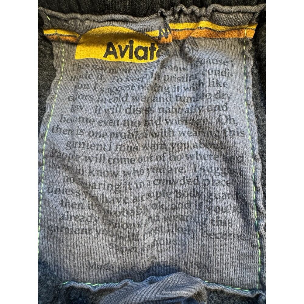 Aviator Nation Sweatpants Mens M Gray Rainbow Logo Distressed Vintage Wash USA - Picture 4 of 10